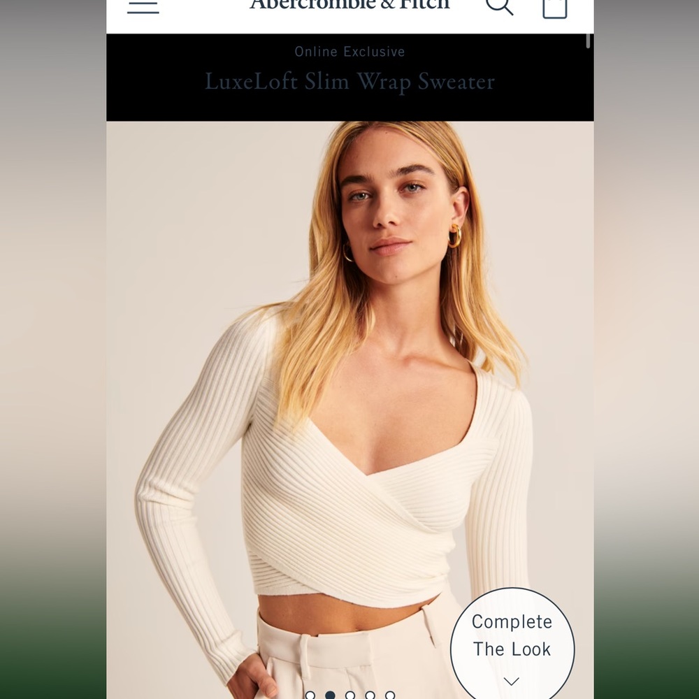 NWOT Abercrombie luxeloft slim wrap sweater